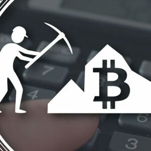 Mining bitcoin illustration