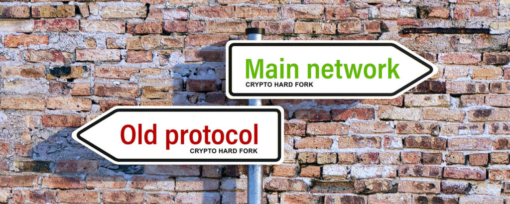 Opposite road signs hard fork 