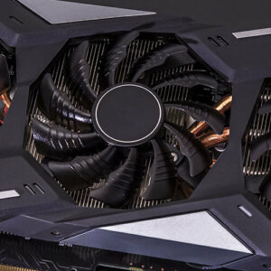Black GPU closeup