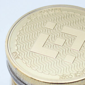 Binance coin BNB crypto on white background