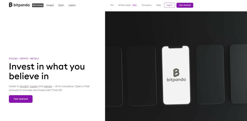 Bitpanda homepage