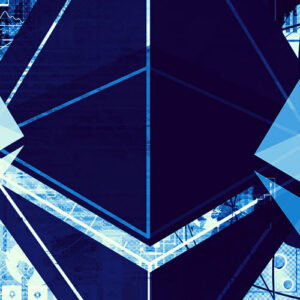 Ethereum icon in blue