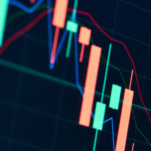 Candlestick financial graph