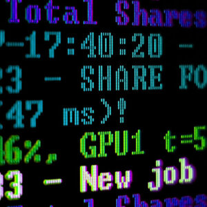 Mining code on screen